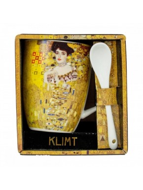 Taza con cuchara Enesco diseño Gustav Klimt