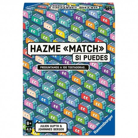 Boîte et composants du jeu Match Me de Ravensburger