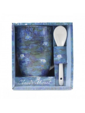 Taza de cerámica Monet con cuchara Enesco