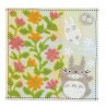 Mini Toalha Totoro Cinza Jardim de Flores 25x25 cm