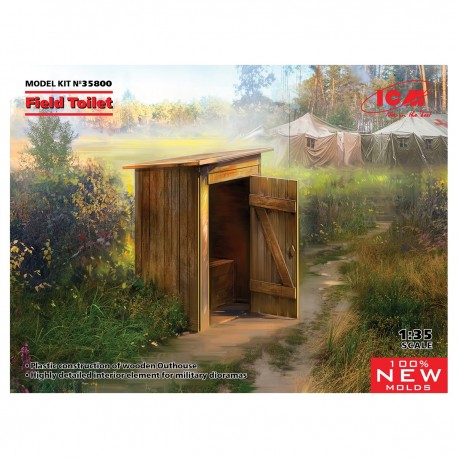Kit de construction de toilettes de campagne à l'échelle 1/35 par ICM