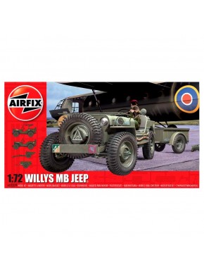 Modelo de Jeep Willys com canhão 6pdr da Airfix