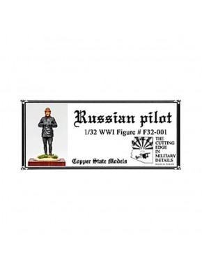 Figurine de pilote russe de la Première Guerre mondiale en résine