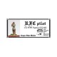 Figura de Piloto RFC 1/32 em resina sobre base de madeira