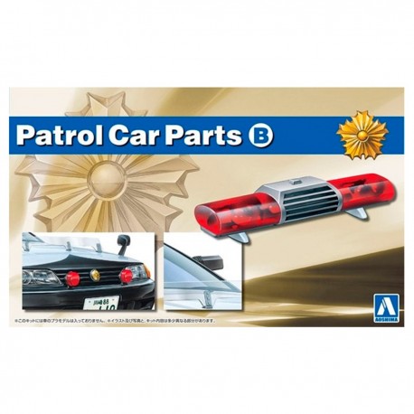 Conjunto de peças B da Aoshima para carro patrulha