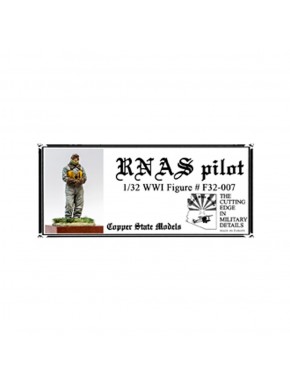 Figurine résine pilote RNAS 1/32 avec combi grise et veste jaune