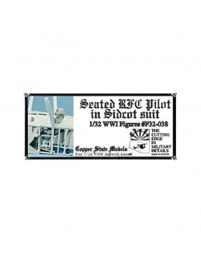 Figurine de pilote RFC en combinaison Sidcot pour Sopwith Camel