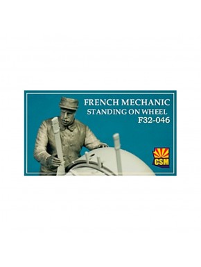 Figurine de Mécanicien Français sur roue 1/32 par Copper State Models