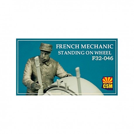 Figurine de Mécanicien Français sur roue 1/32 par Copper State Models