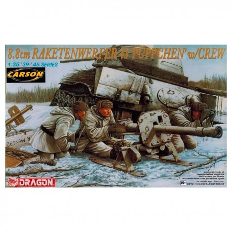 Maquete Raketenwerfer 43 Püppchen 1/35 com tripulação