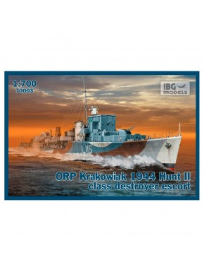 Maquette de l'ORP Krakowiak 1944 à l'échelle 1/700 par IBG Models