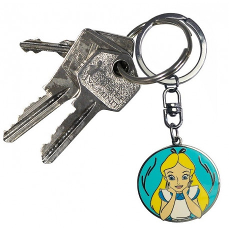 Métal porte-clés d'Alice au pays des Merveilles de Disney