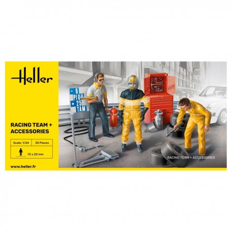 Set de equipo de carreras Heller a escala 1/24