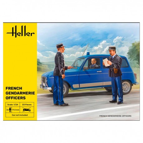 Set de figurines de la Gendarmerie Française à l'échelle 1/24