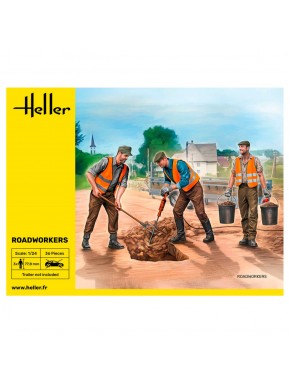 Ensemble de figurines d'ouvriers routiers Heller