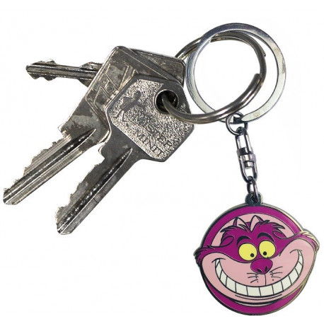 Chaveiro metálico do Gato Cheshire Alice no País das Maravilhas