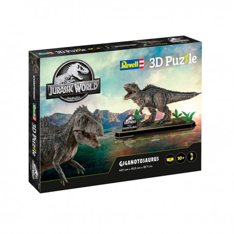 Caixa do quebra-cabeça 3D Jurassic World Giganotosaurus Revell