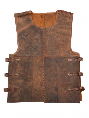 Armure de torse en cuir marron Sindri