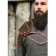 Armure d'épaule en cuir marron pour Vikings