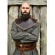 Gorget en cuir marron Arnulf pour LARP