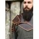 Gorget en cuir marron Arnulf pour LARP