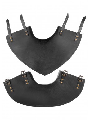 Collier d'armure en cuir noir Balor