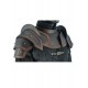 Armure en cuir pour épaules et cou noir et marron