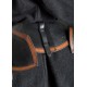 Armure en cuir pour épaules et cou noir et marron