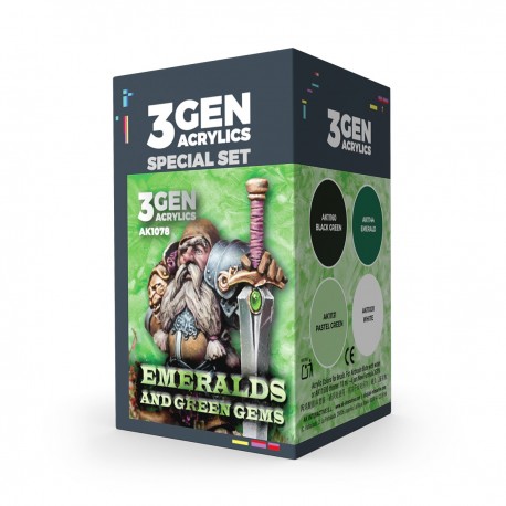 Set de couleurs Wargame pour gemmes vertes