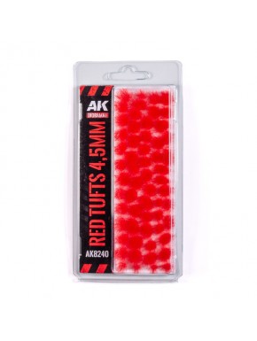 Touffes rouges 4,5mm AK-Interactive pour dioramas