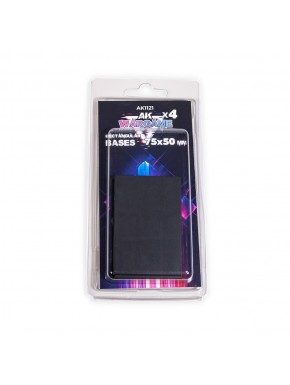 Socles rectangulaires noirs 75x50mm pour miniatures