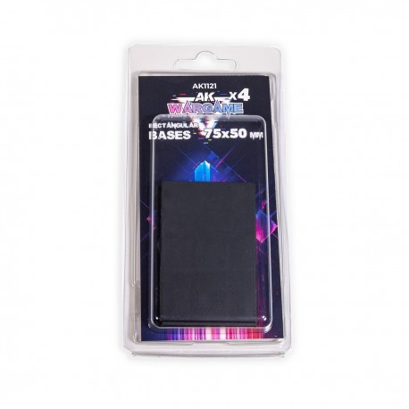 Socles rectangulaires noirs 75x50mm pour miniatures