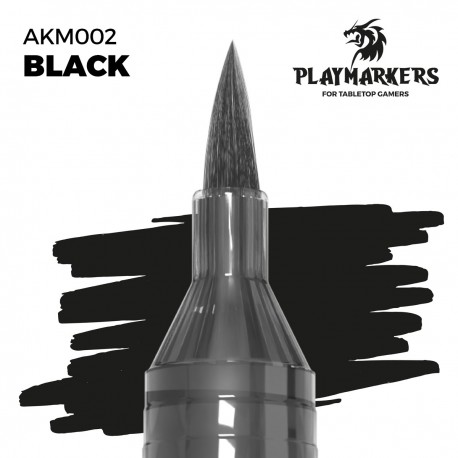 Rotulador acrílico negro con punta de pincel para modelismo