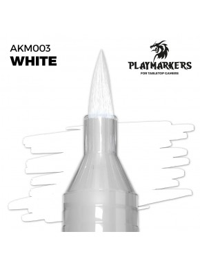 Marqueur de peinture acrylique blanc Playmarker avec pointe pinceau