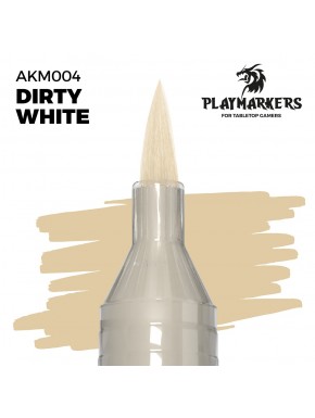 Marqueur Playmarker blanc sale avec pointe pinceau