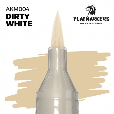 Marcador Playmarker branco sujo com ponta de pincel