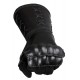 Gantelet en cuir noir pour main gauche