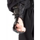 Gantelet en cuir noir pour main droite