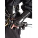 Gantelet en cuir noir pour main droite