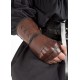 Gantelet en cuir noir pour main droite