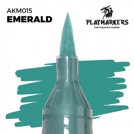 Marqueur de peinture acrylique vert émeraude avec pointe pinceau