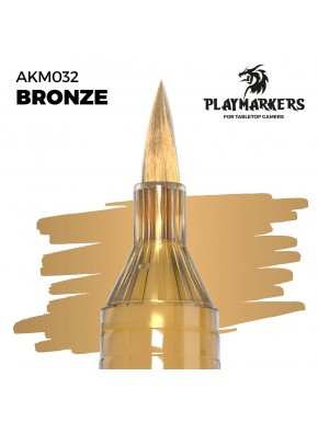 Marqueur de peinture acrylique AK-Interactive Bronze avec pointe pinceau
