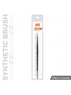 Pincel sintético AK Liner 17mm gris para modelismo