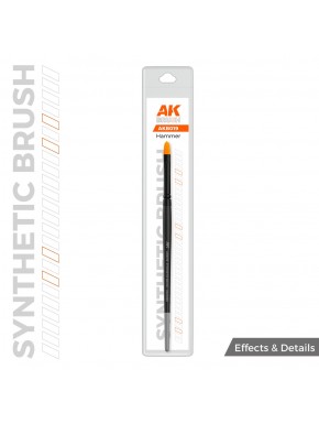 Pincel sintético AK Hammer con mango gris
