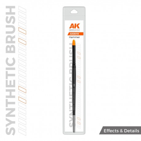 Pinceau synthétique AK Hammer avec manche gris