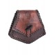 Bolso de cuero celta medieval con cruz picta