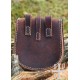 Sac viking en cuir avec garnitures en laiton