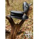 Ensemble en cuir noir de masque et chapeau Plague Doctor
