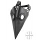 Ensemble en cuir noir de masque et chapeau Plague Doctor
