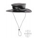 Ensemble en cuir noir de masque et chapeau Plague Doctor